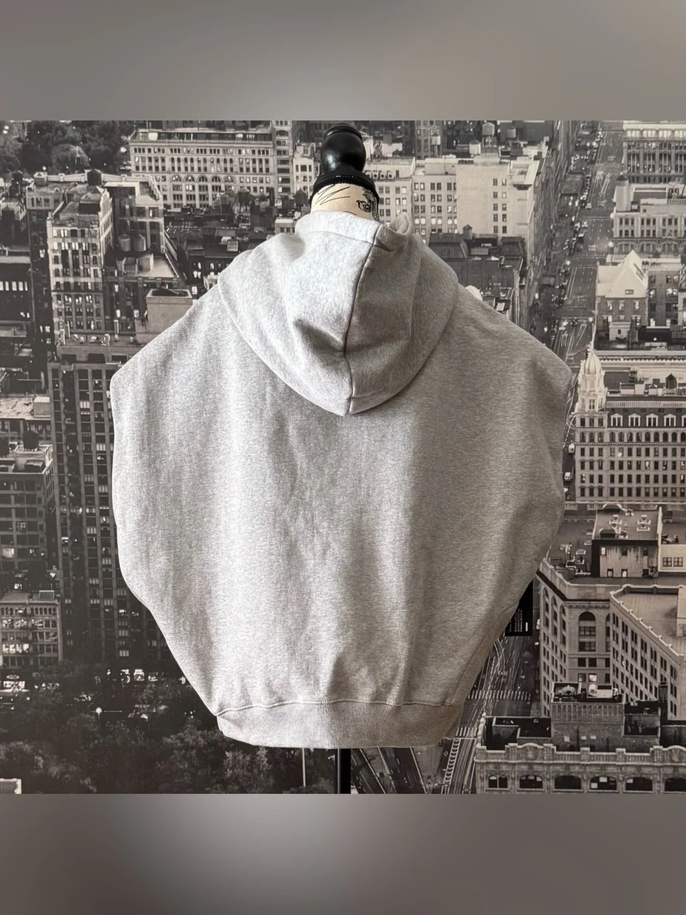 The Frankie Shop Alex Sleeveless Statement Shoulder Hoodie NWT | Heather Grey